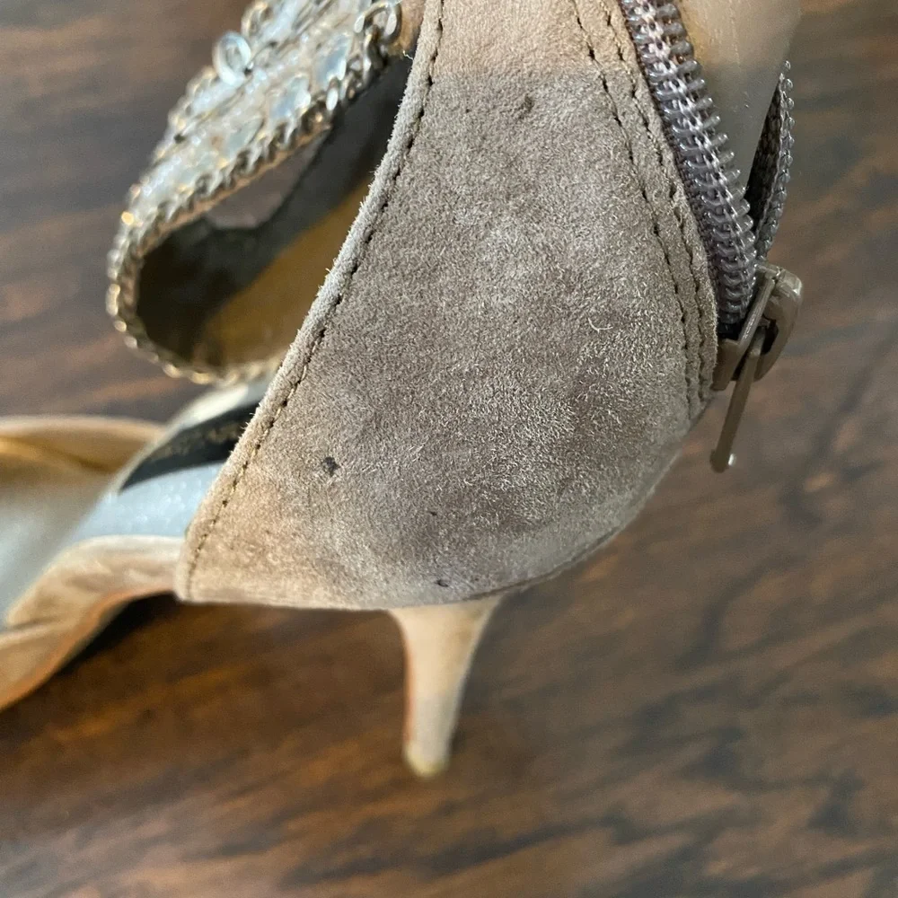 Steve Madden, Steve Madden Luxe Fiona, Tan Suede Heels, Size 8.5